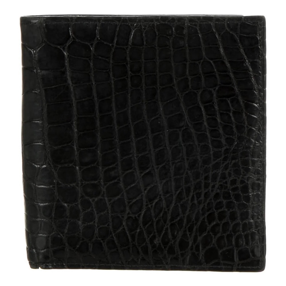 Mark Cross Vintage Classic Black Alligator Billfold/Wallet Made In Italy